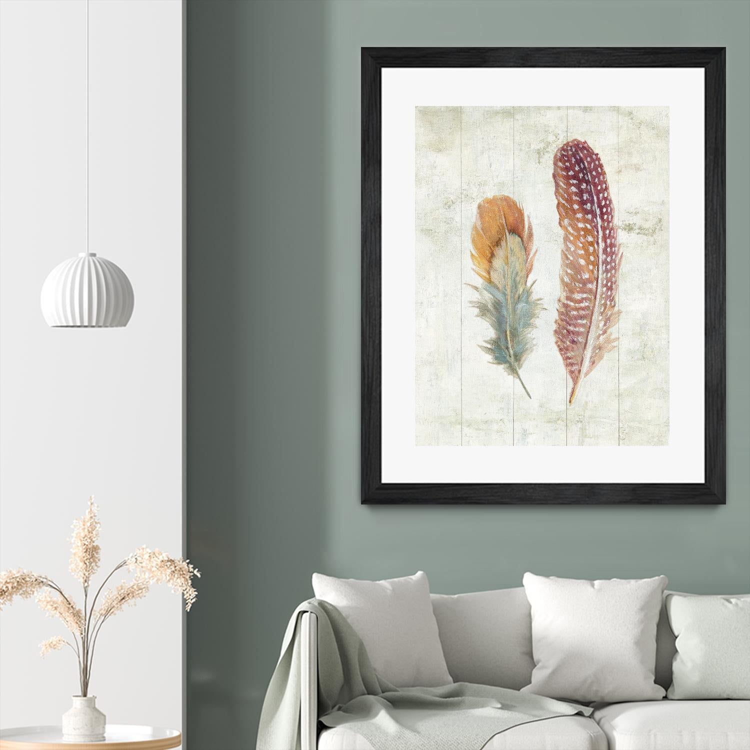 Natural Flora XI Bold Feathers by Danhui Nai on GIANT ART - beige contemporary