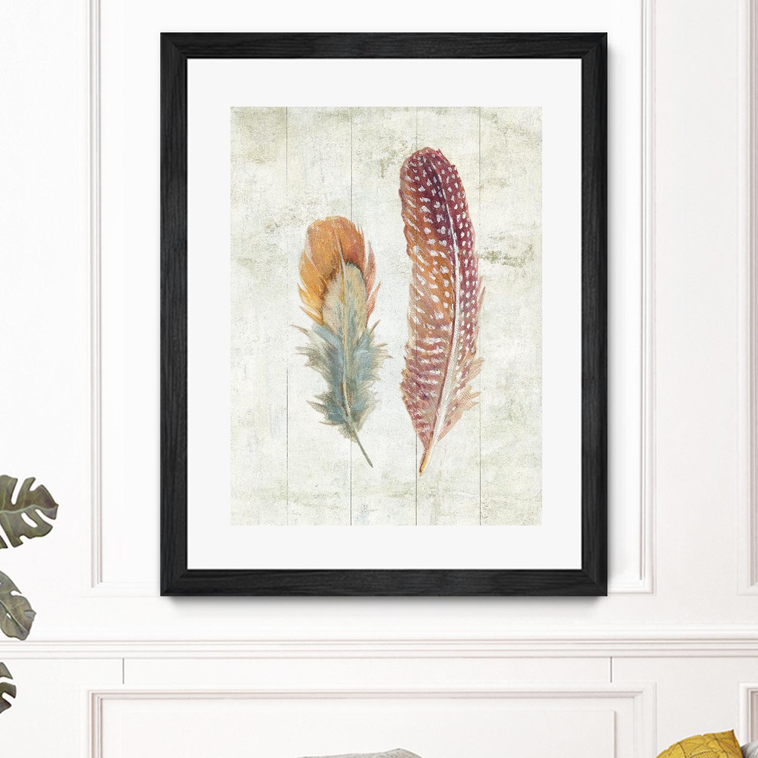 Natural Flora XI Bold Feathers by Danhui Nai on GIANT ART - beige contemporary