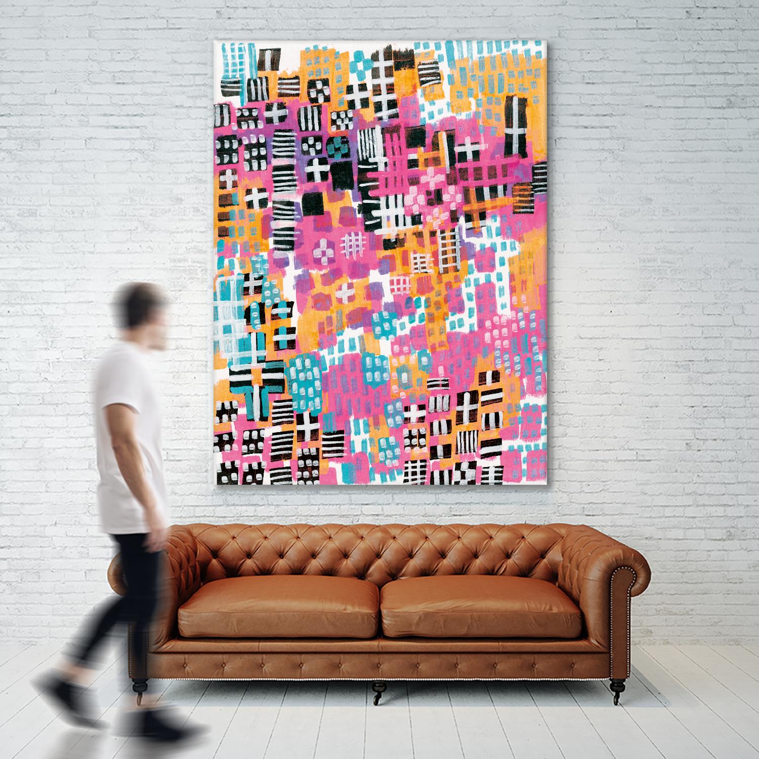 City Lights Crop by Melissa Averinos on GIANT ART - blue abstract