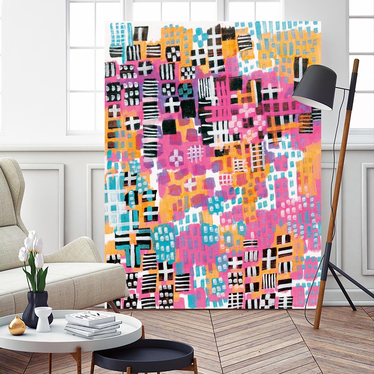 City Lights Crop by Melissa Averinos on GIANT ART - blue abstract