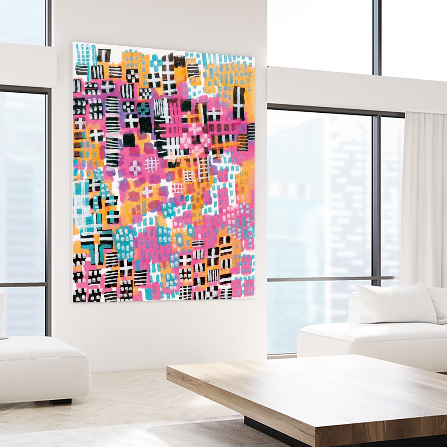 City Lights Crop by Melissa Averinos on GIANT ART - blue abstract