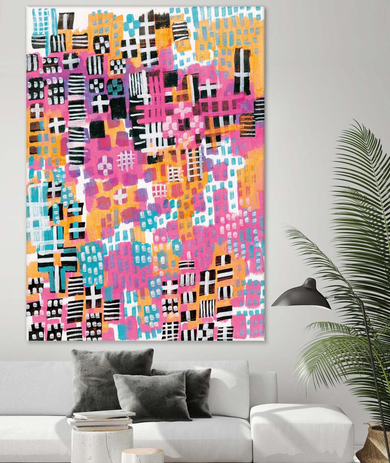 City Lights Crop by Melissa Averinos on GIANT ART - blue abstract
