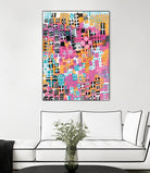 City Lights Crop by Melissa Averinos on GIANT ART - blue abstract