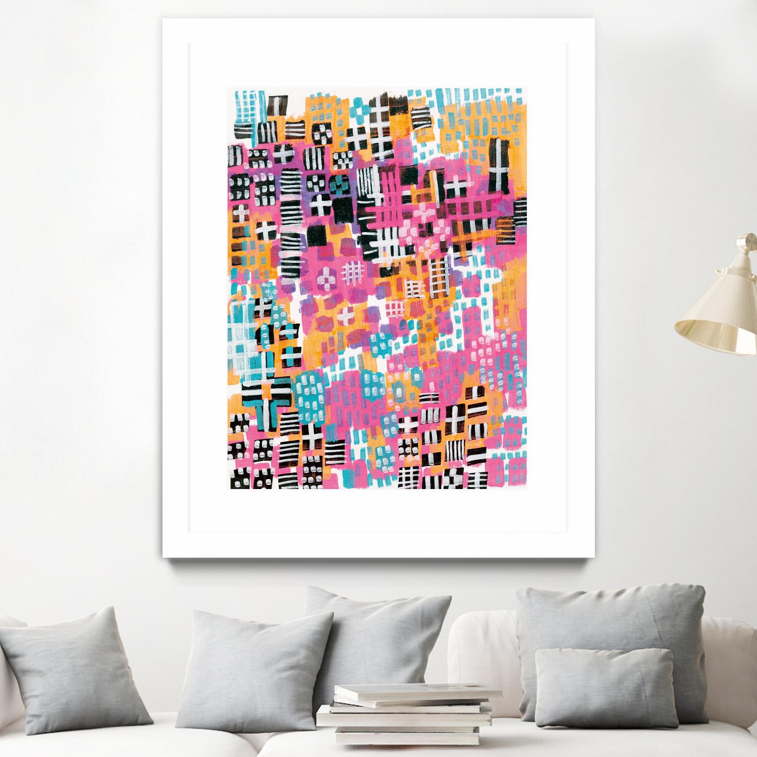 City Lights Crop by Melissa Averinos on GIANT ART - blue abstract