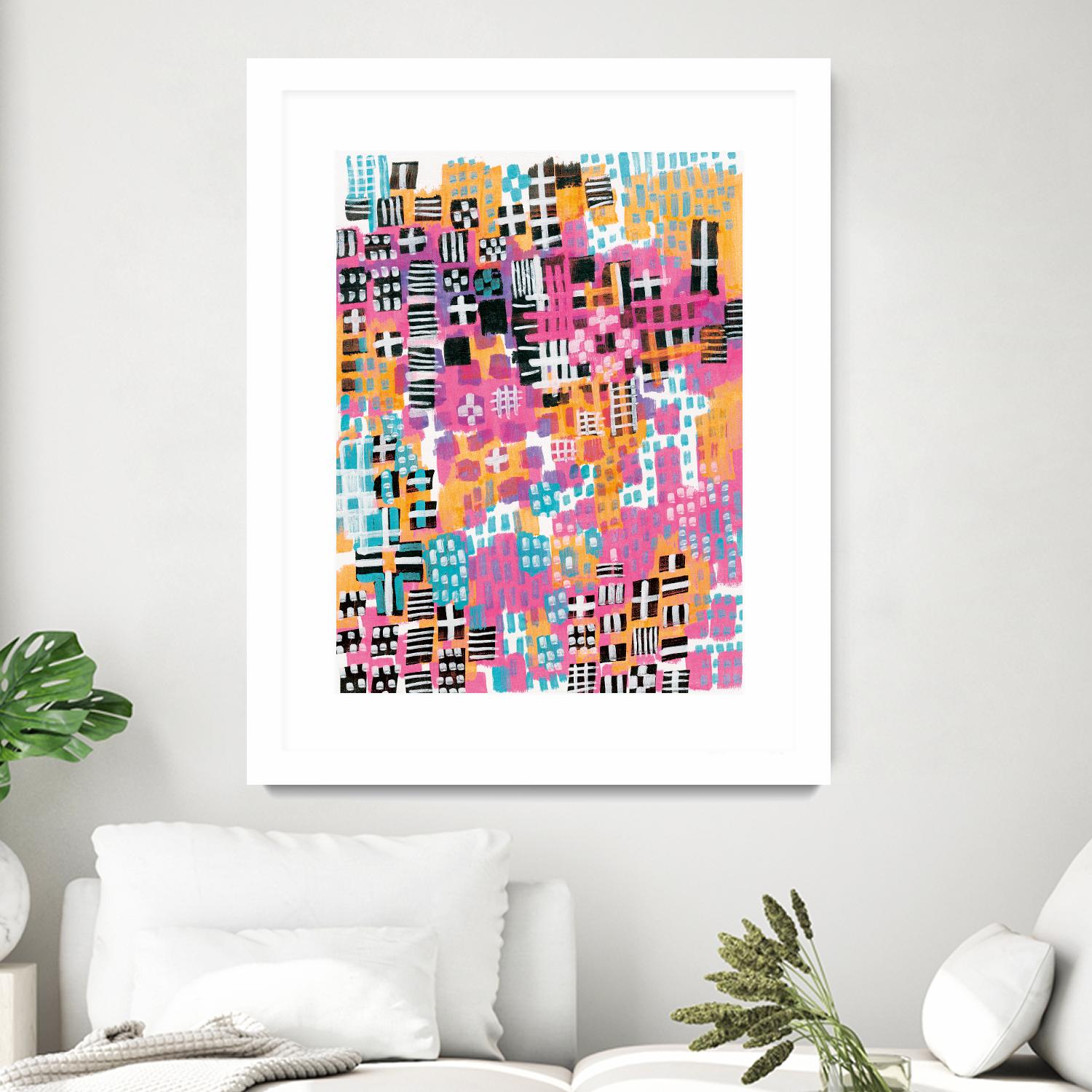 City Lights Crop by Melissa Averinos on GIANT ART - blue abstract