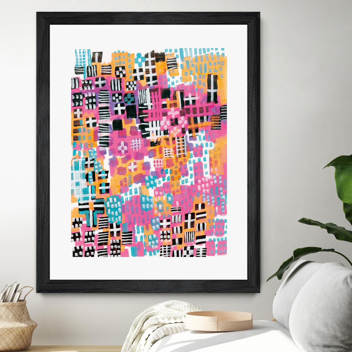 City Lights Crop by Melissa Averinos on GIANT ART - blue abstract
