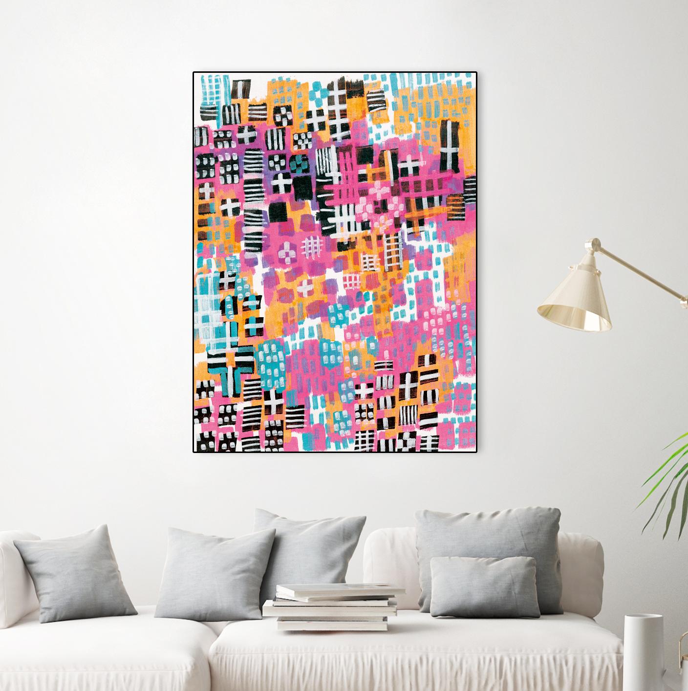 City Lights Crop by Melissa Averinos on GIANT ART - blue abstract