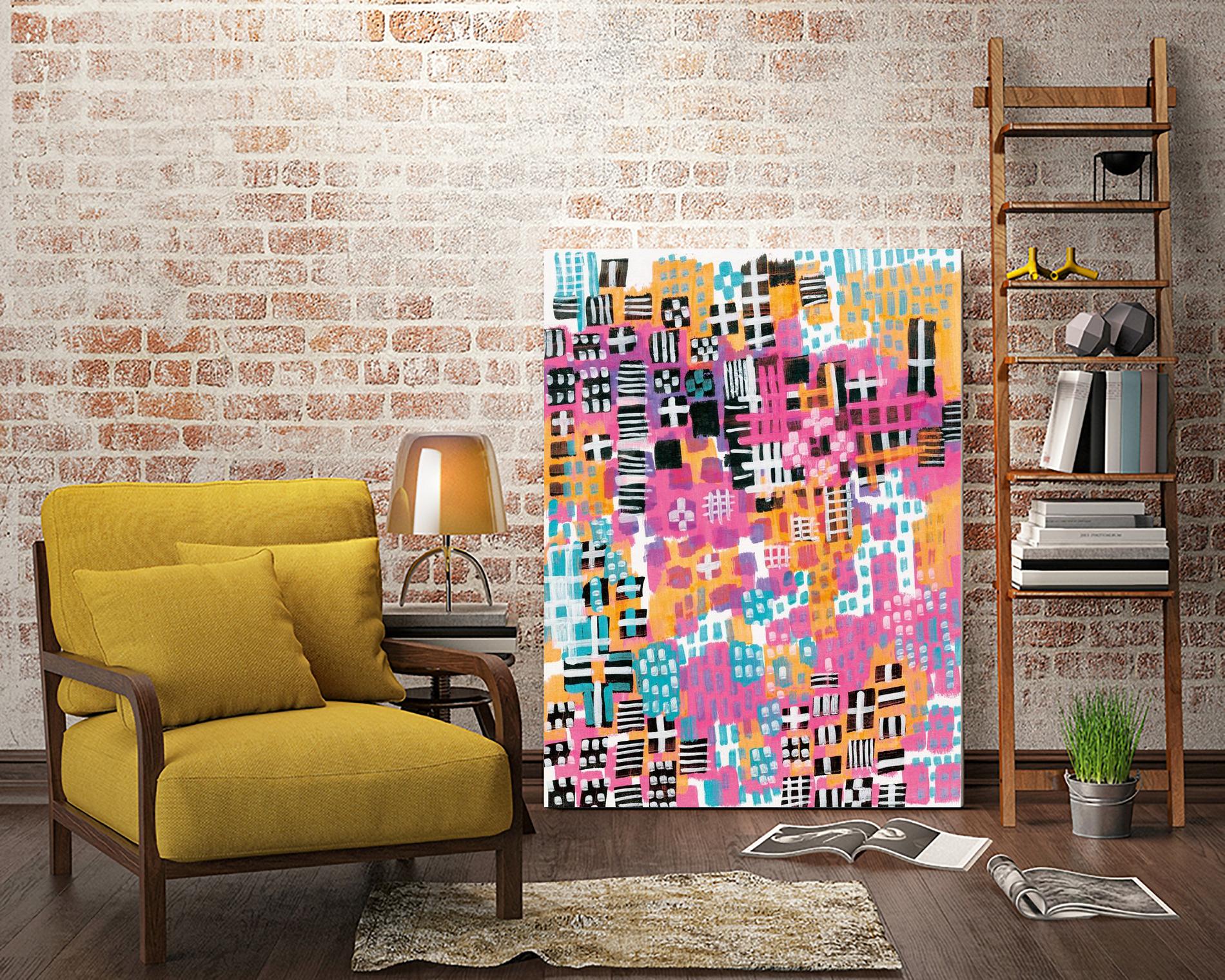 City Lights Crop by Melissa Averinos on GIANT ART - blue abstract