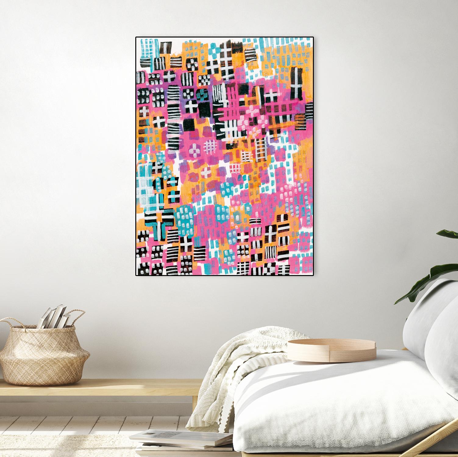 City Lights Crop by Melissa Averinos on GIANT ART - blue abstract