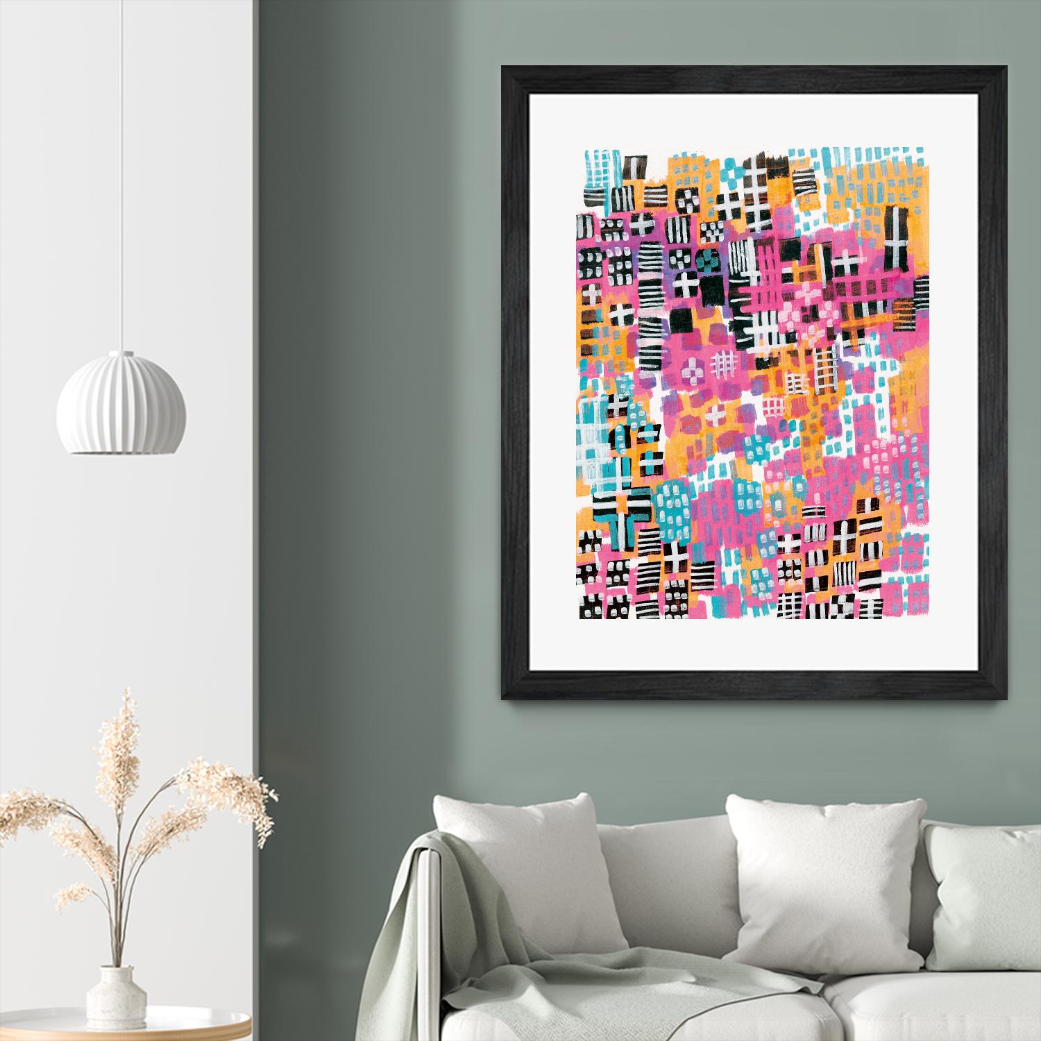 City Lights Crop by Melissa Averinos on GIANT ART - blue abstract