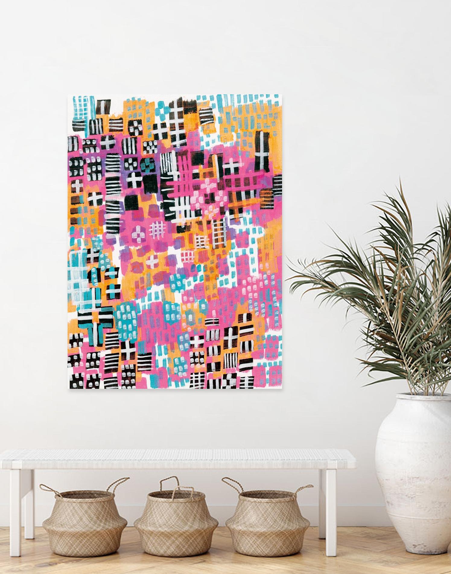 City Lights Crop by Melissa Averinos on GIANT ART - blue abstract