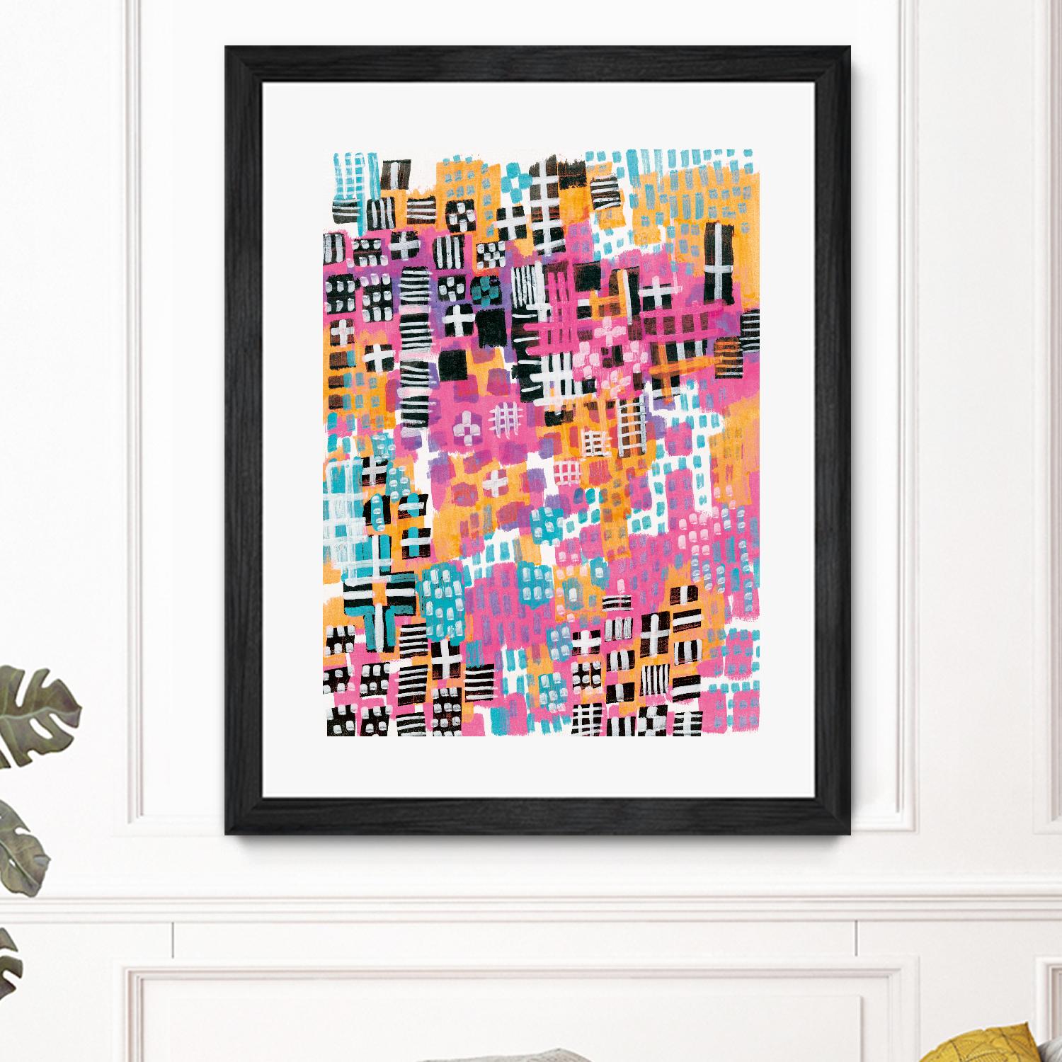 City Lights Crop by Melissa Averinos on GIANT ART - blue abstract