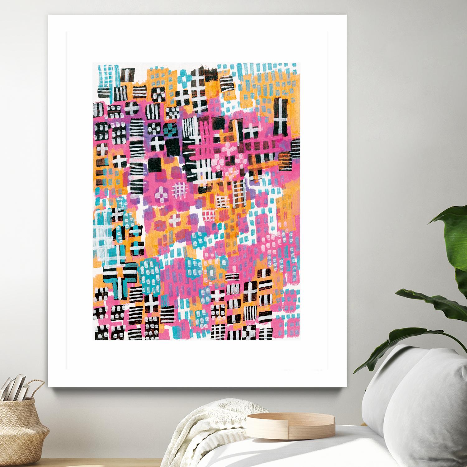 City Lights Crop by Melissa Averinos on GIANT ART - blue abstract