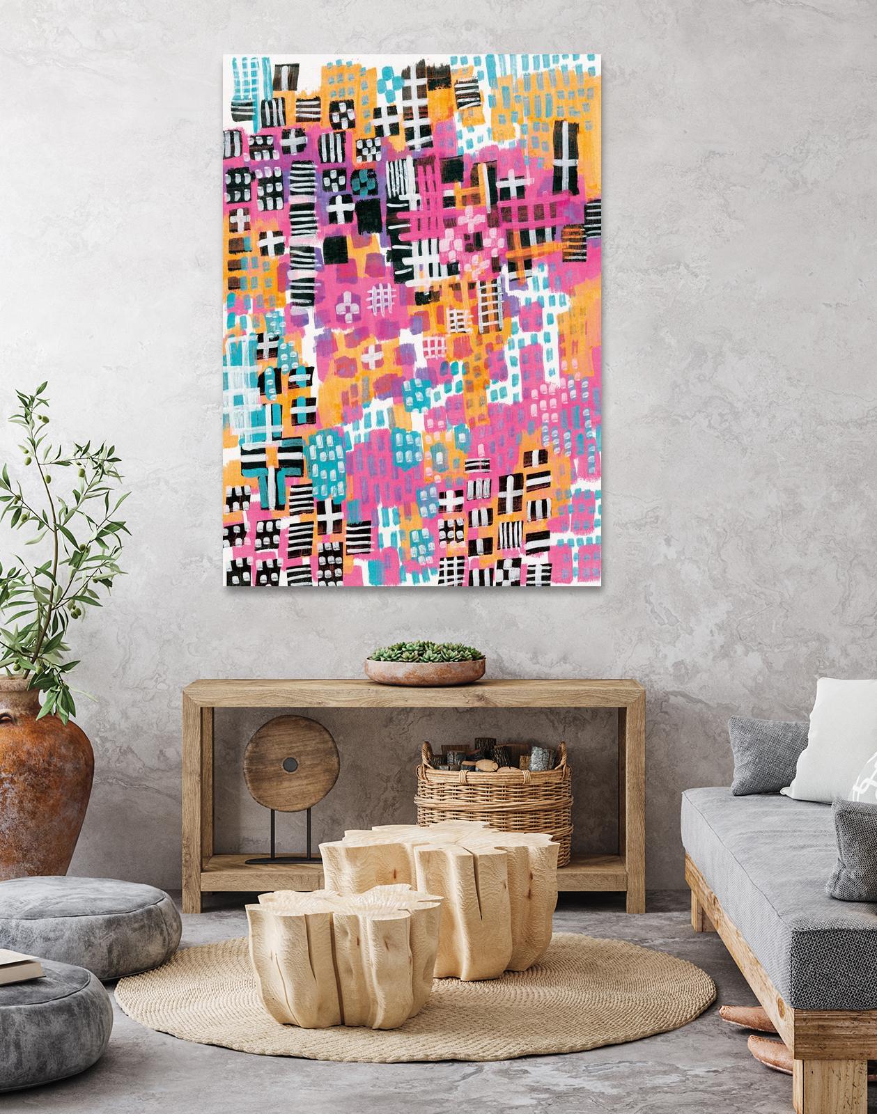 City Lights Crop by Melissa Averinos on GIANT ART - blue abstract