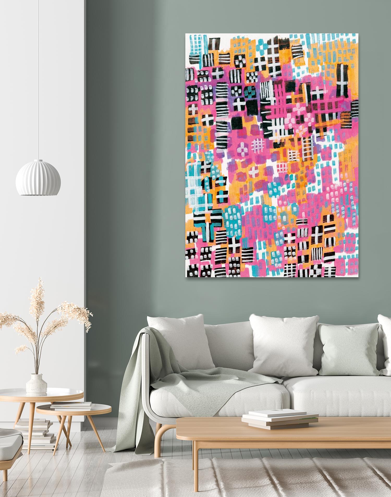 City Lights Crop by Melissa Averinos on GIANT ART - blue abstract