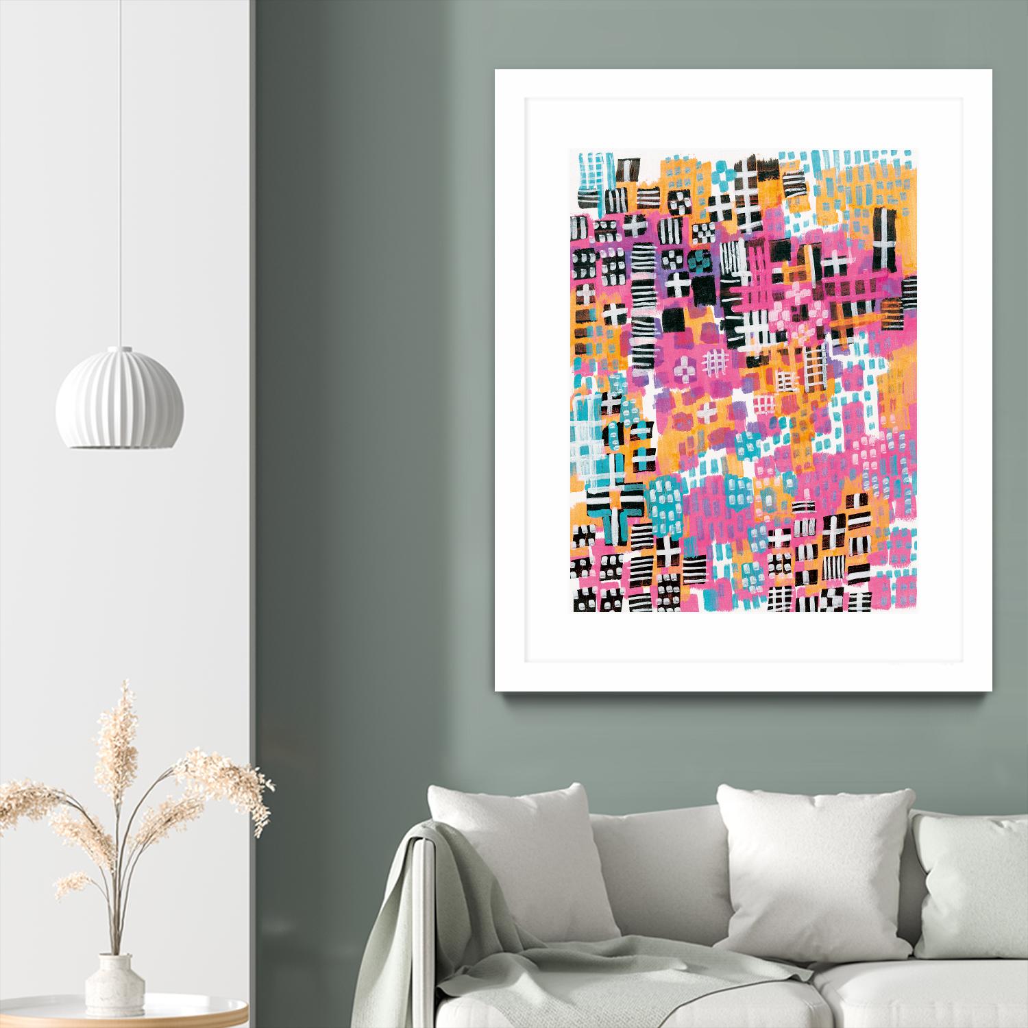 City Lights Crop by Melissa Averinos on GIANT ART - blue abstract
