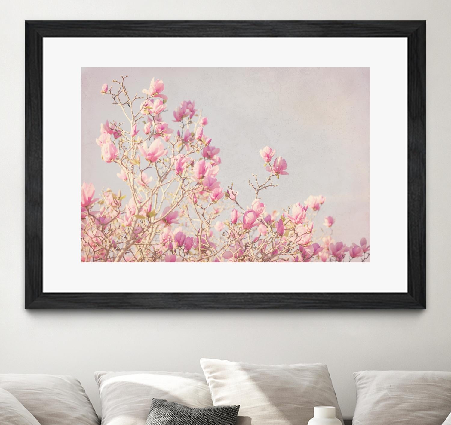 Pink Tree Tops I by Elizabeth Urquhart on GIANT ART - beige floral
