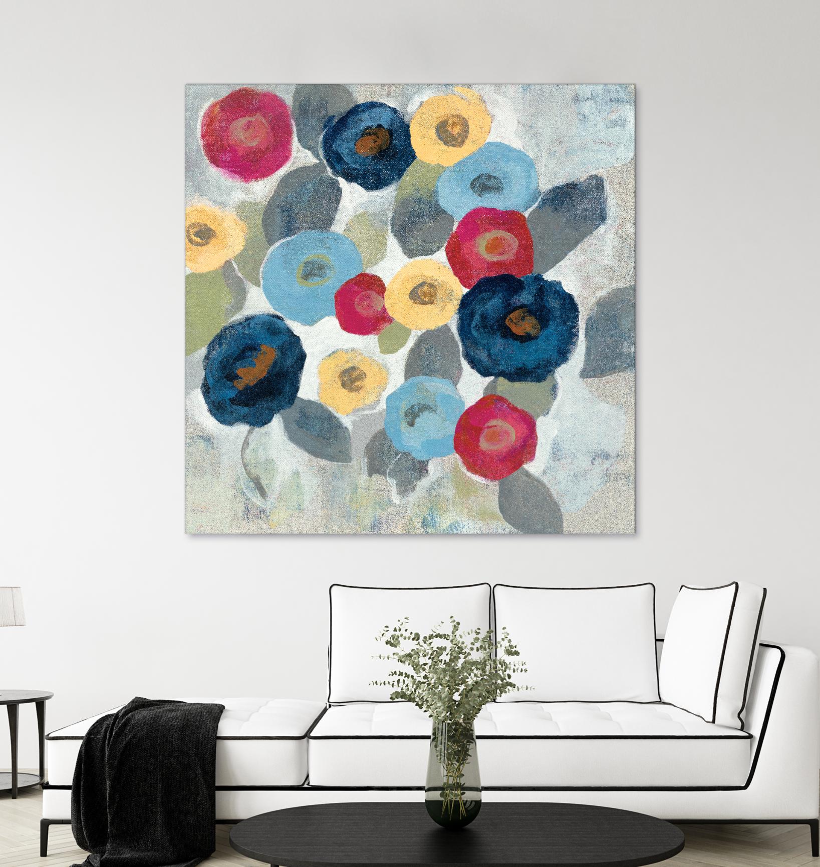 Winter Flowers II by Silvia Vassileva on GIANT ART - grey floral