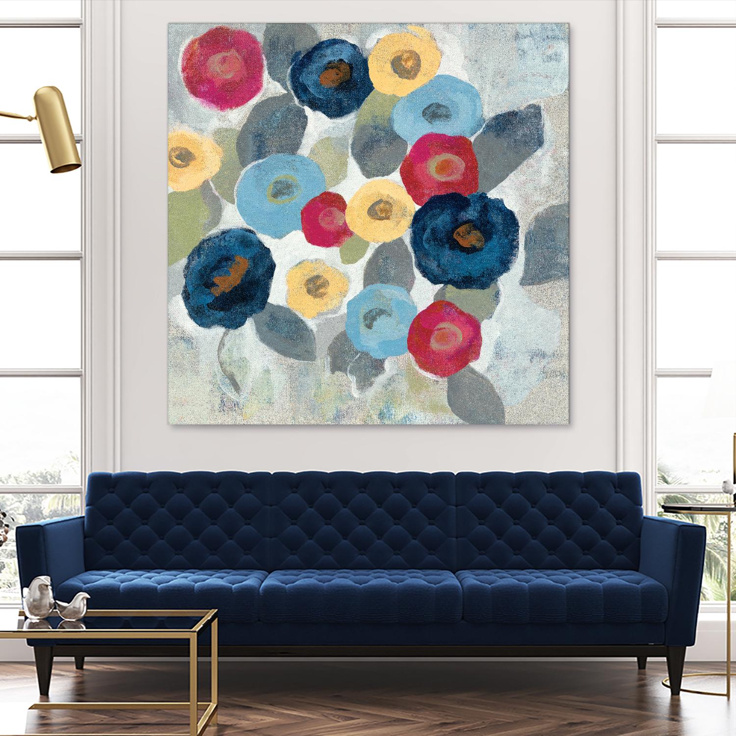 Winter Flowers II by Silvia Vassileva on GIANT ART - grey floral