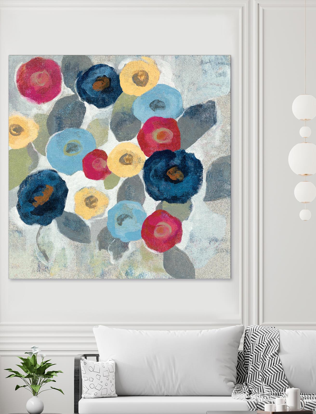 Winter Flowers II by Silvia Vassileva on GIANT ART - grey floral