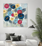 Winter Flowers II by Silvia Vassileva on GIANT ART - grey floral