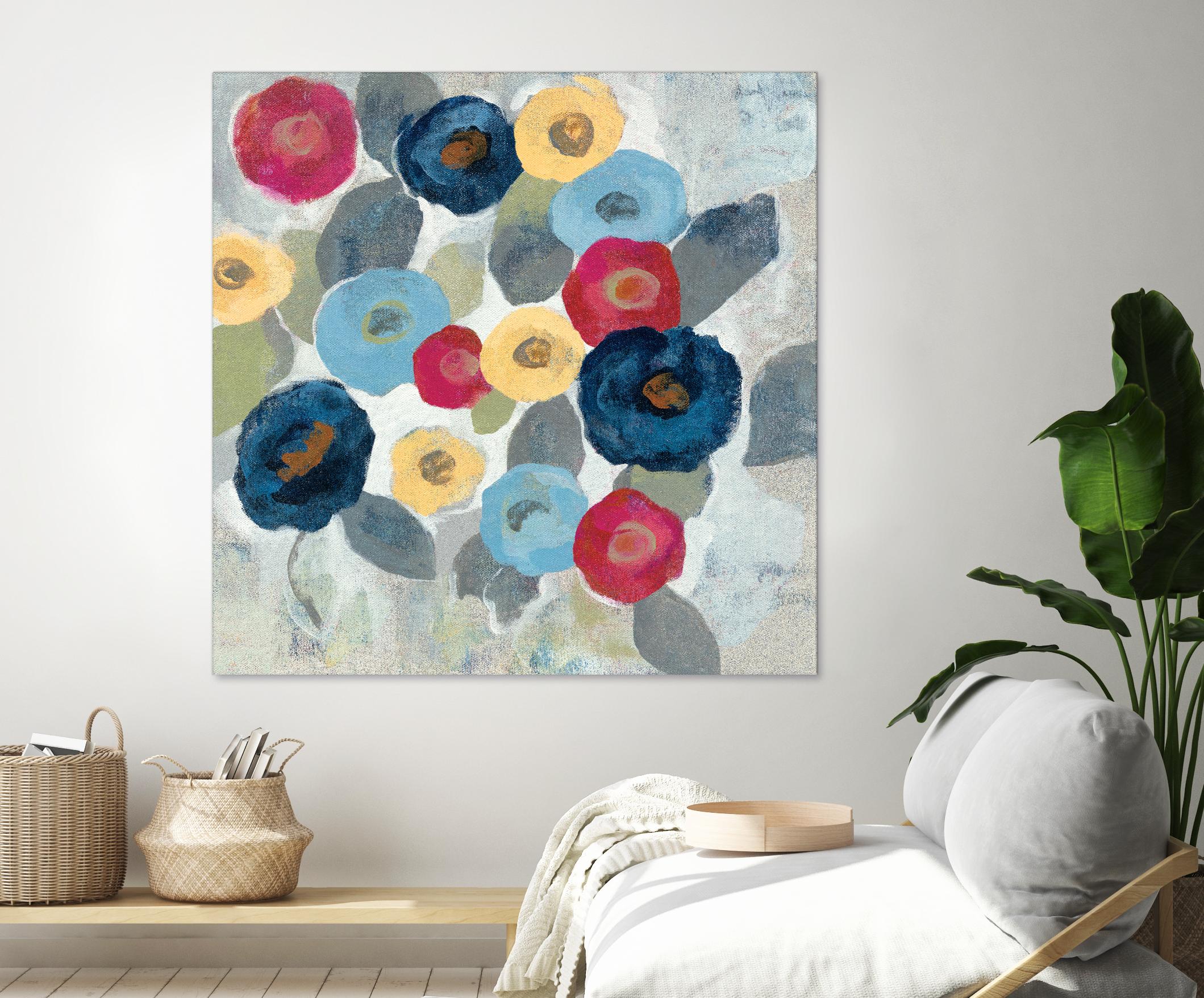 Winter Flowers II by Silvia Vassileva on GIANT ART - grey floral