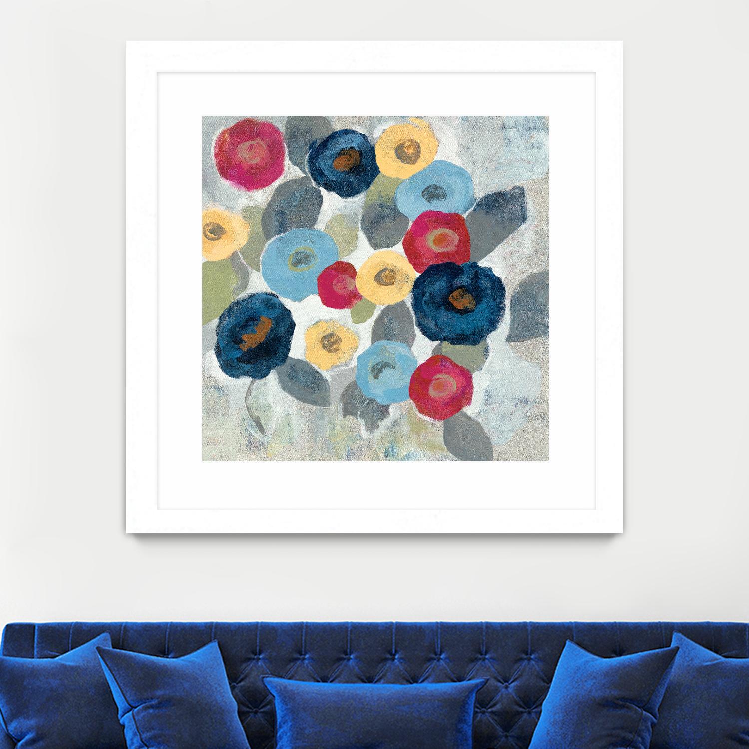 Winter Flowers II by Silvia Vassileva on GIANT ART - grey floral