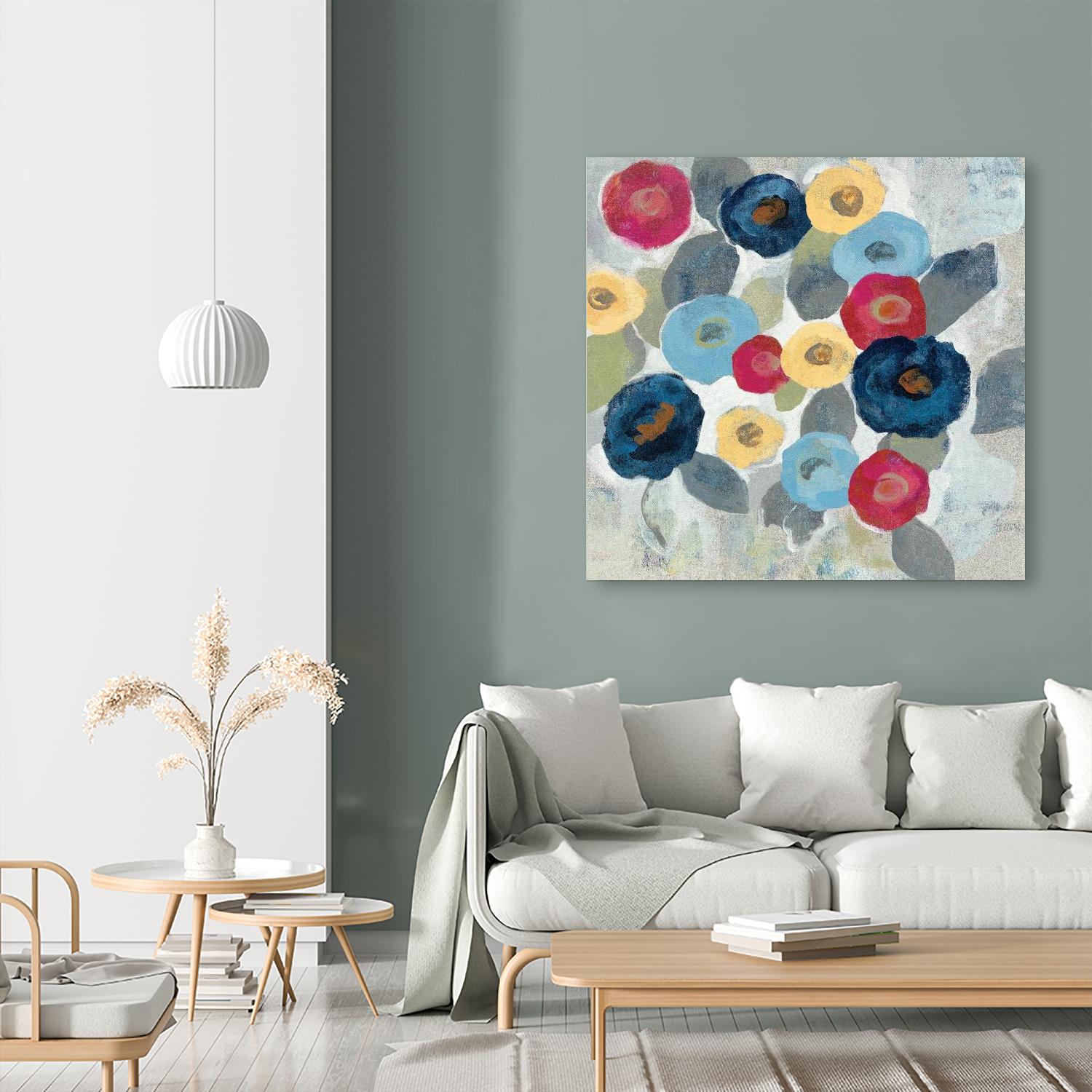 Winter Flowers II by Silvia Vassileva on GIANT ART - grey floral