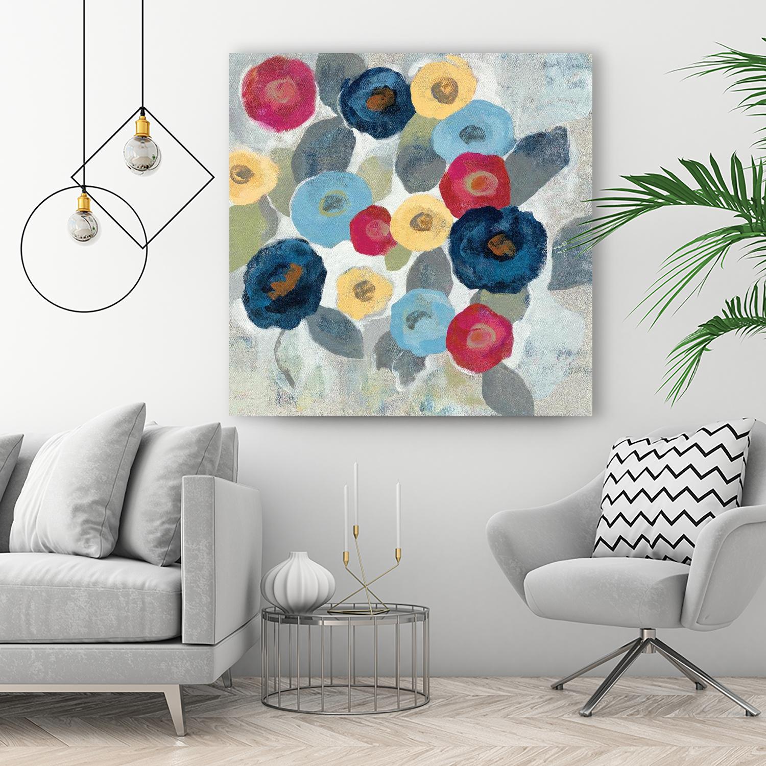 Winter Flowers II by Silvia Vassileva on GIANT ART - grey floral