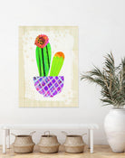 Collage Cactus I on Graph Paper by Melissa Averinos on GIANT ART - beige botany