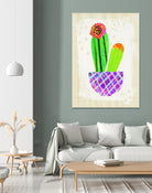 Collage Cactus I on Graph Paper by Melissa Averinos on GIANT ART - beige botany
