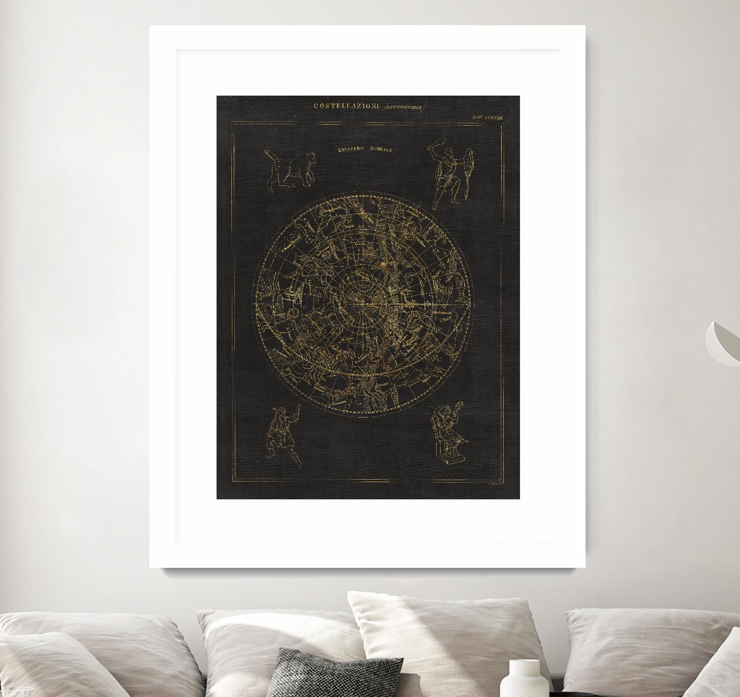 Collage Cactus IV on Graph Paper by Portfolio on GIANT ART - grey maps