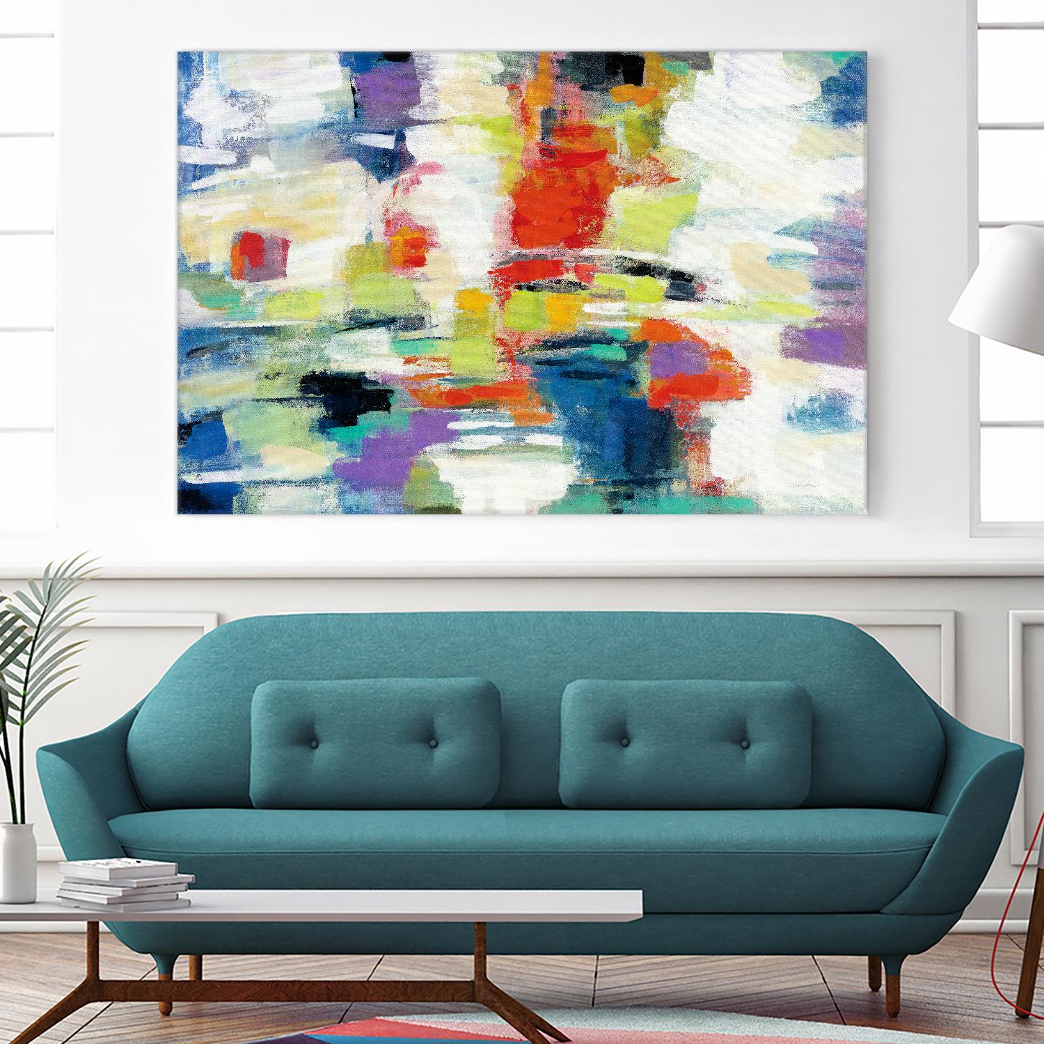 Island Town by Silvia Vassileva on GIANT ART - red abstract