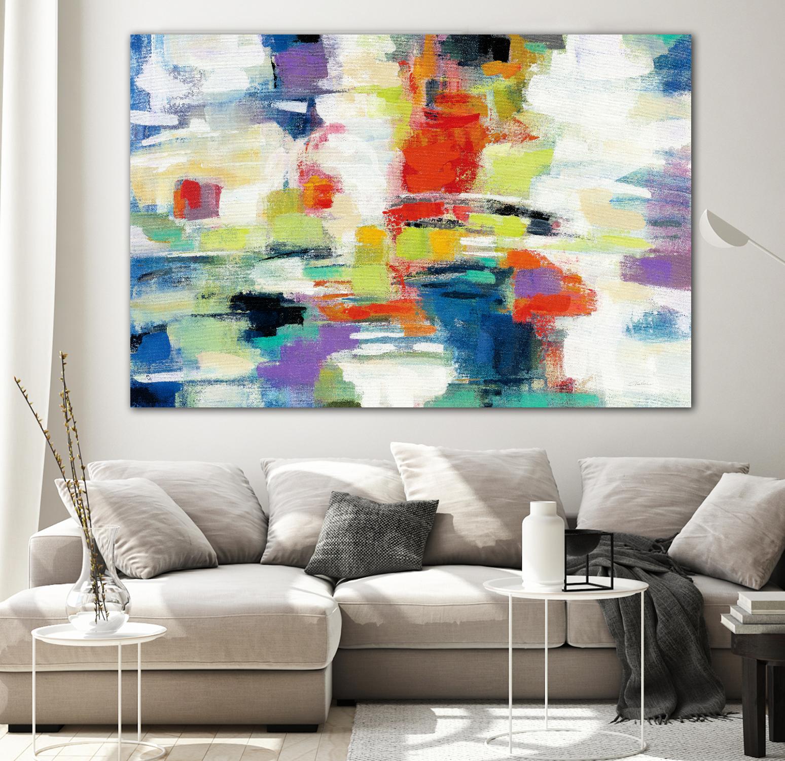 Island Town by Silvia Vassileva on GIANT ART - red abstract