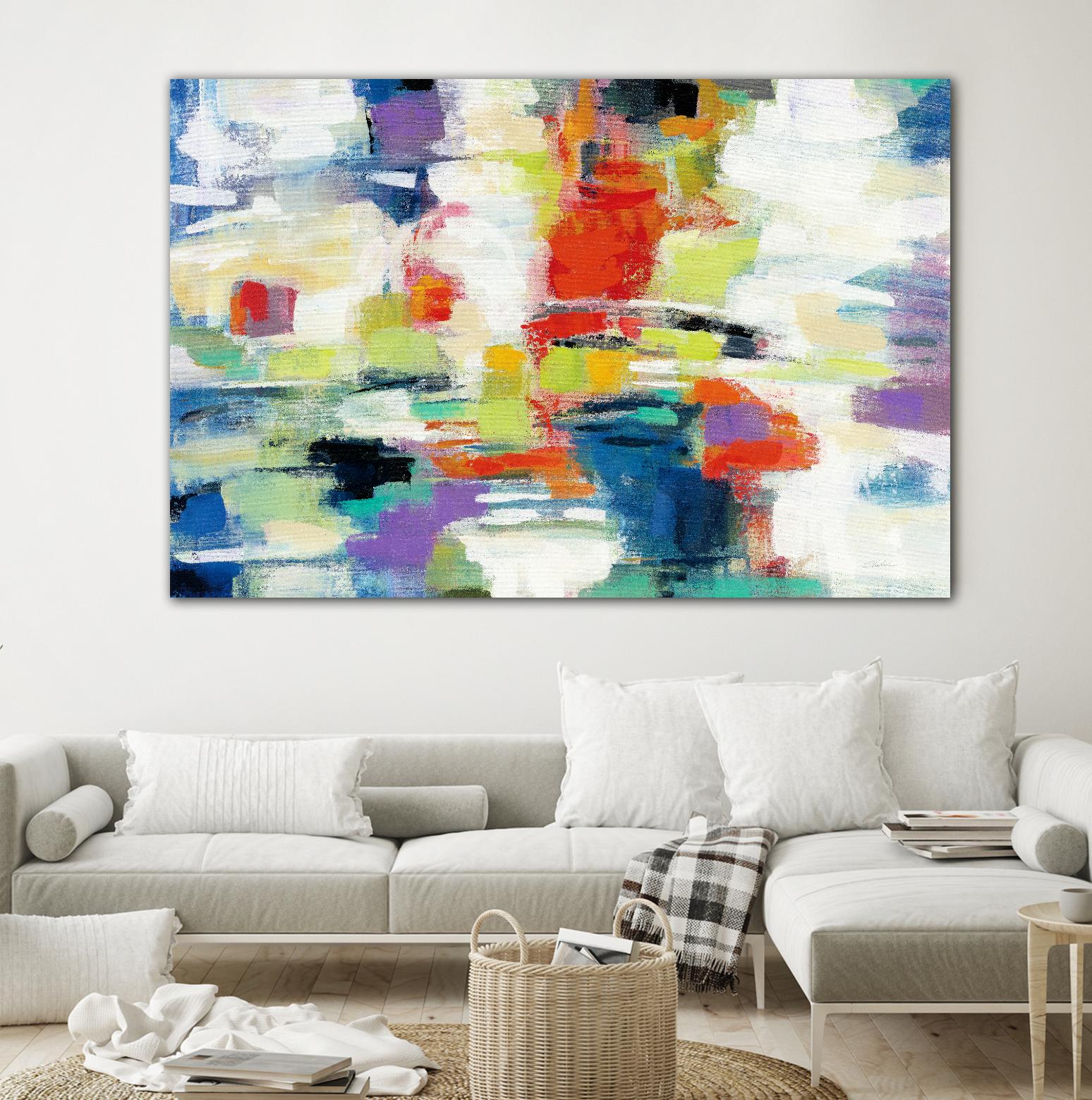 Island Town by Silvia Vassileva on GIANT ART - red abstract