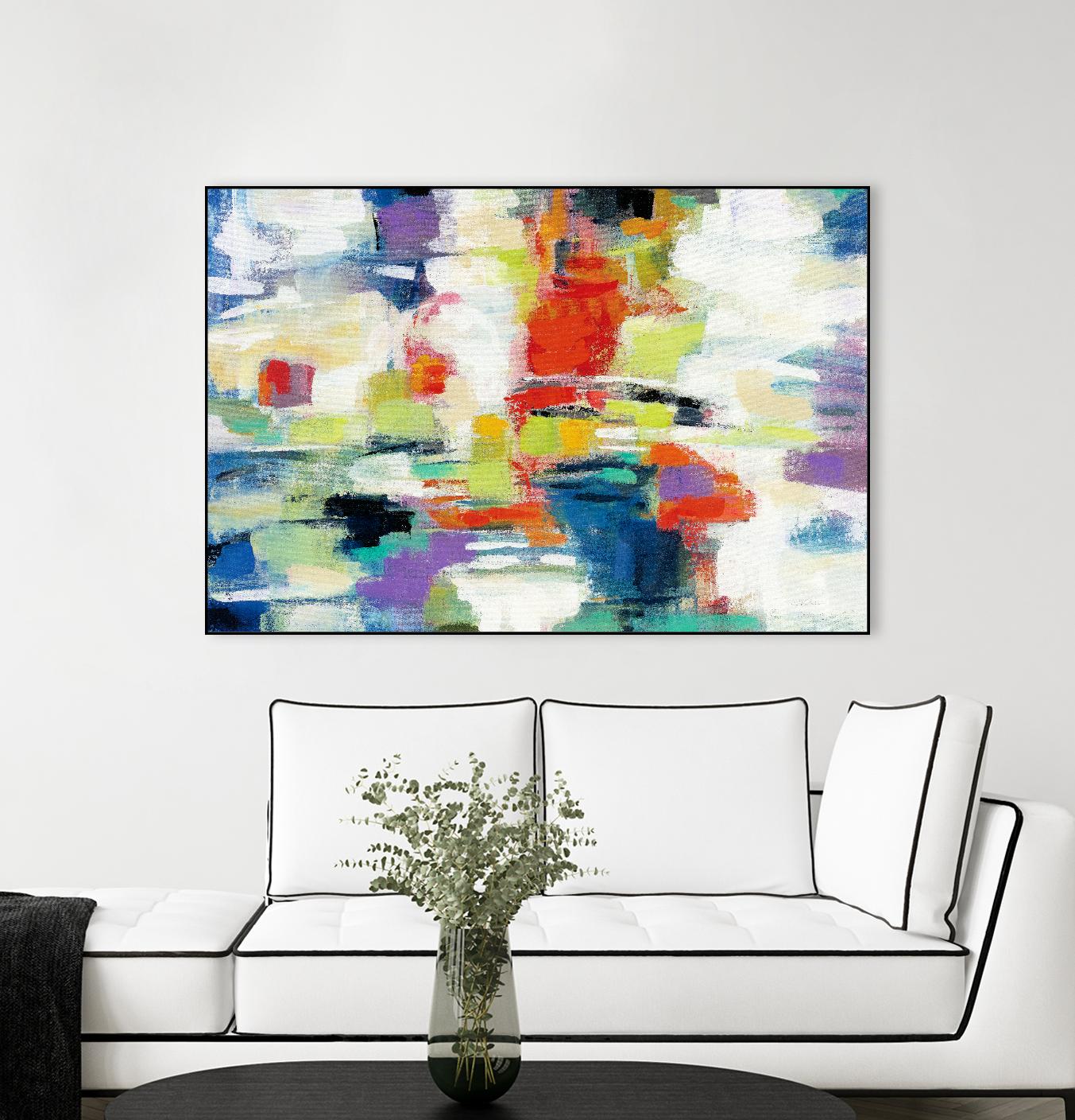 Island Town by Silvia Vassileva on GIANT ART - red abstract