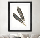 Gold Feathers III on White by Chris Paschke on GIANT ART - gold contemporary