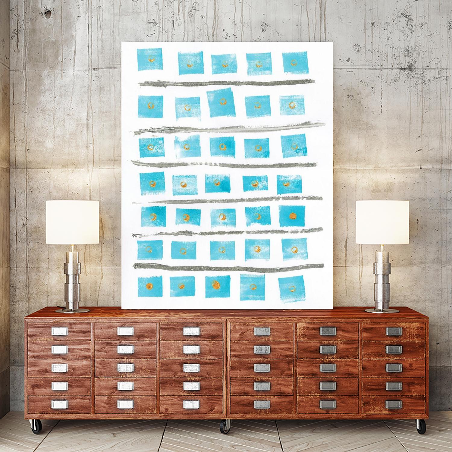 Ocean Blue II by Portfolio on GIANT ART - blue abstract