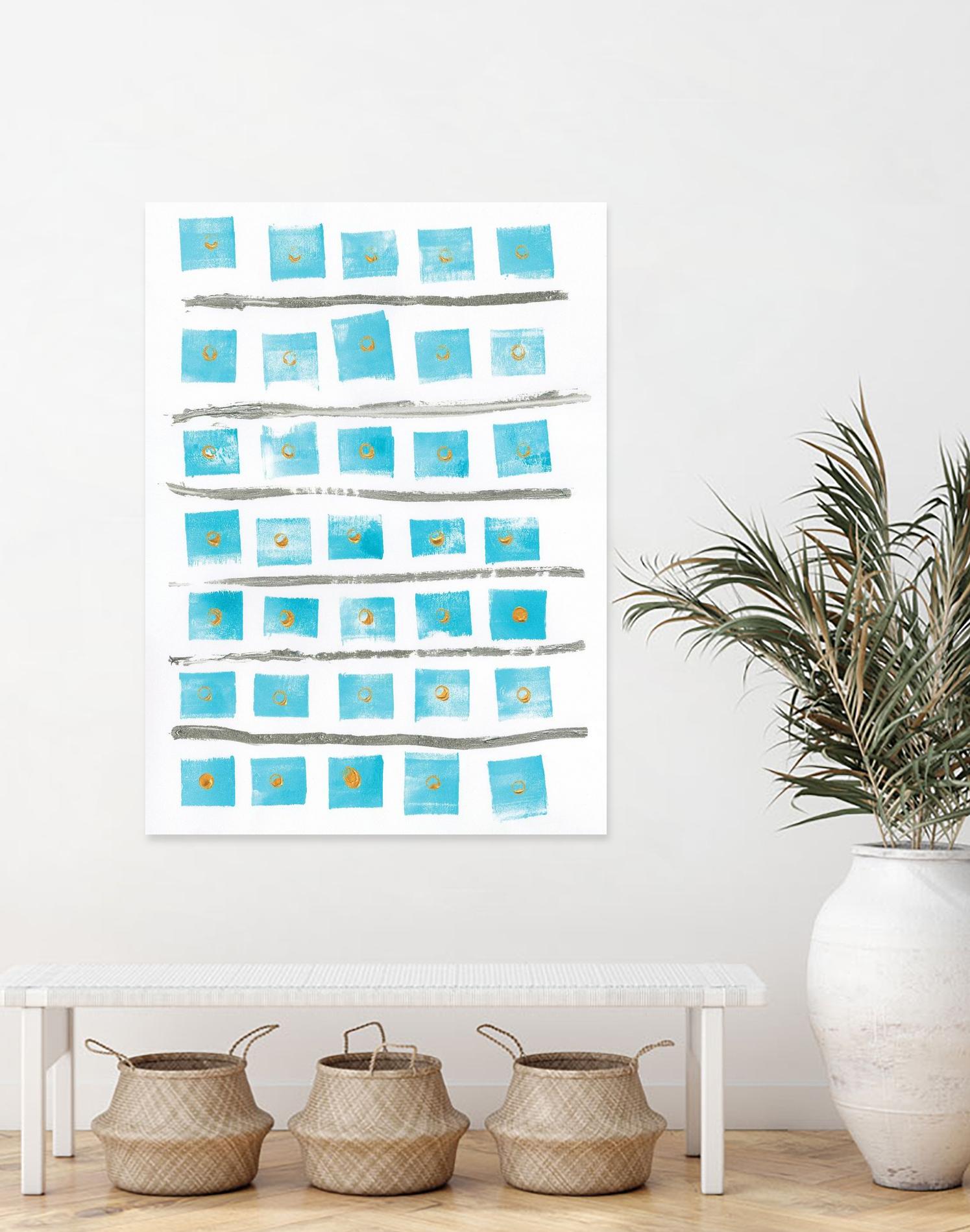 Ocean Blue II by Portfolio on GIANT ART - blue abstract