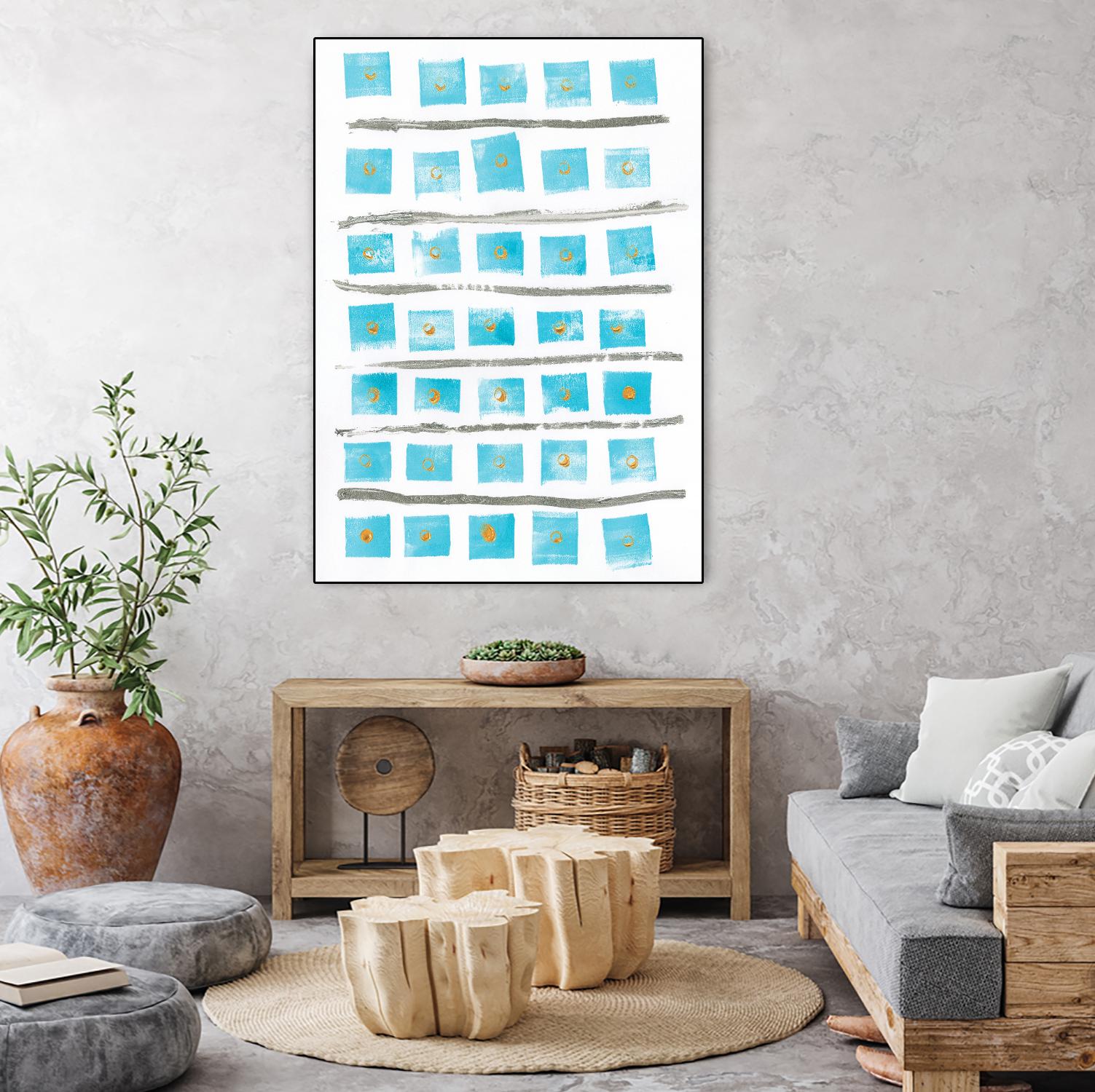 Ocean Blue II by Portfolio on GIANT ART - blue abstract