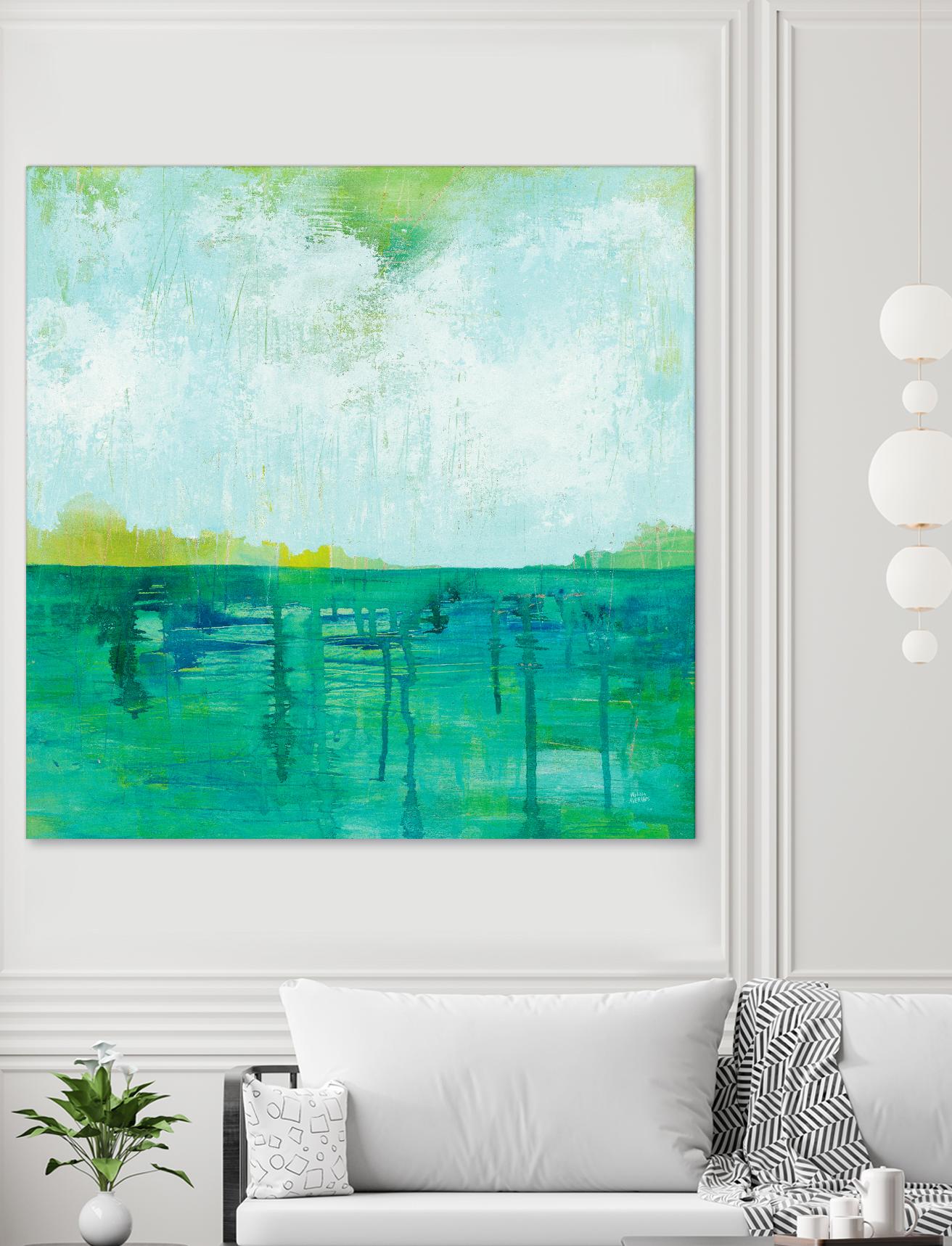To the Shore by Melissa Averinos on GIANT ART - blue abstract