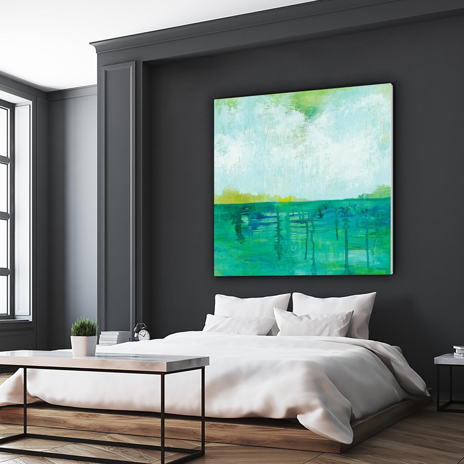 To the Shore by Melissa Averinos on GIANT ART - blue abstract