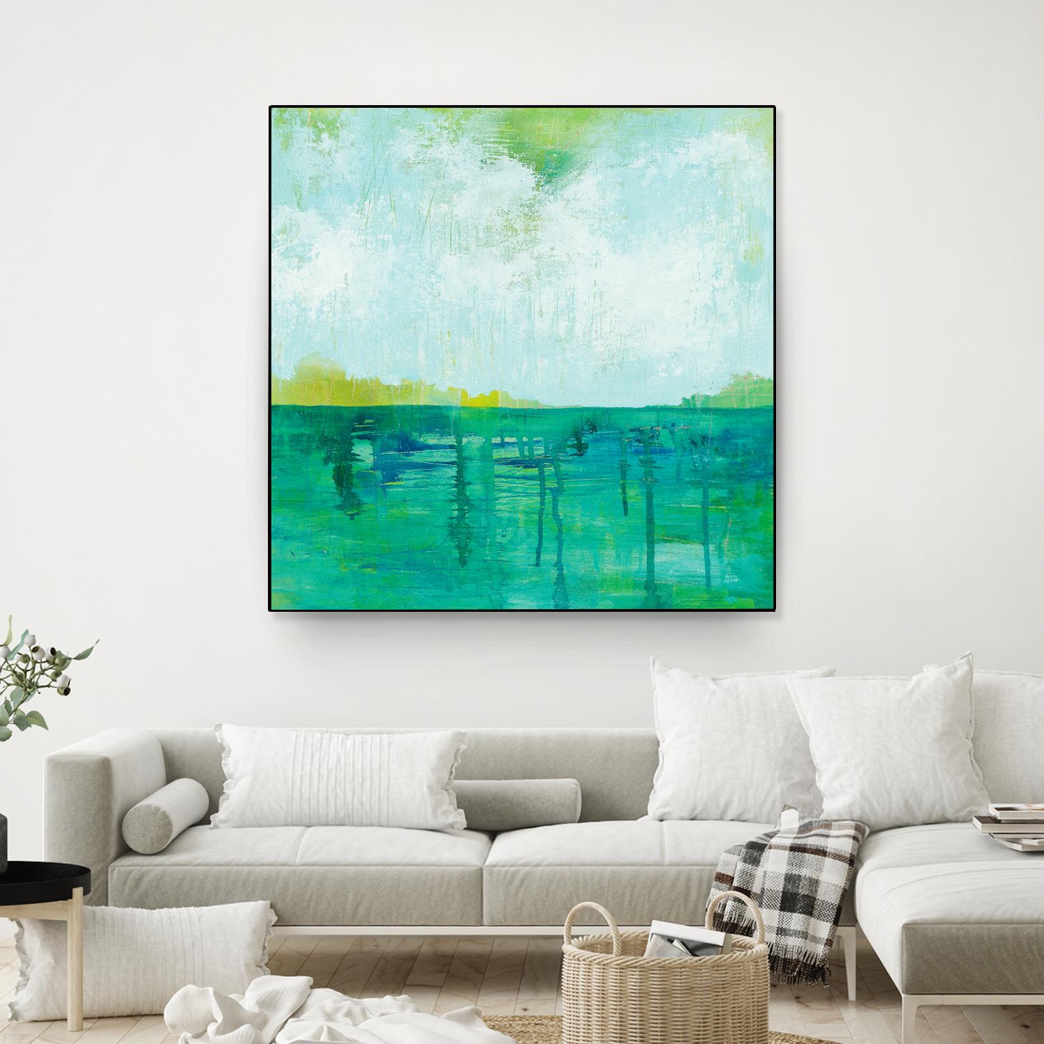 To the Shore by Melissa Averinos on GIANT ART - blue abstract