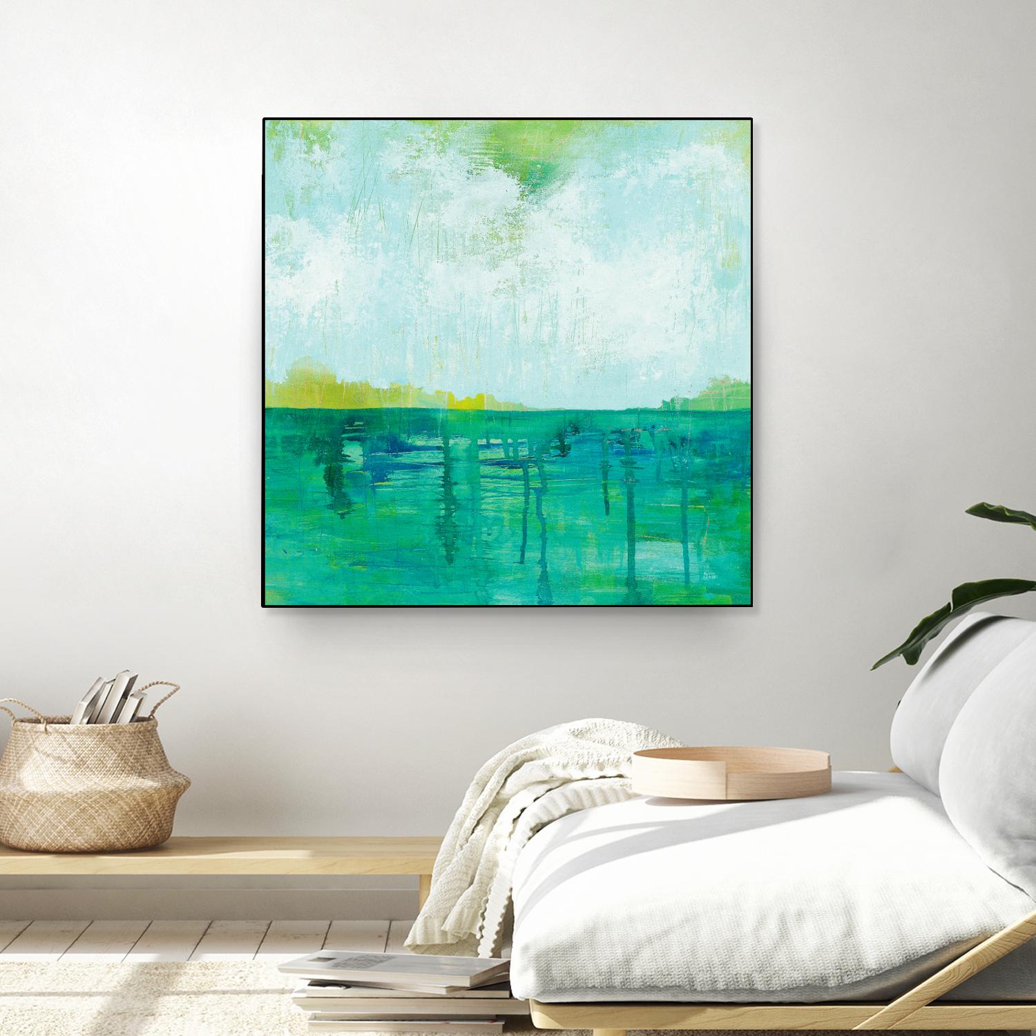 To the Shore by Melissa Averinos on GIANT ART - blue abstract