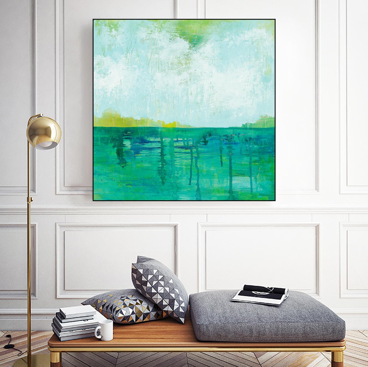 To the Shore by Melissa Averinos on GIANT ART - blue abstract