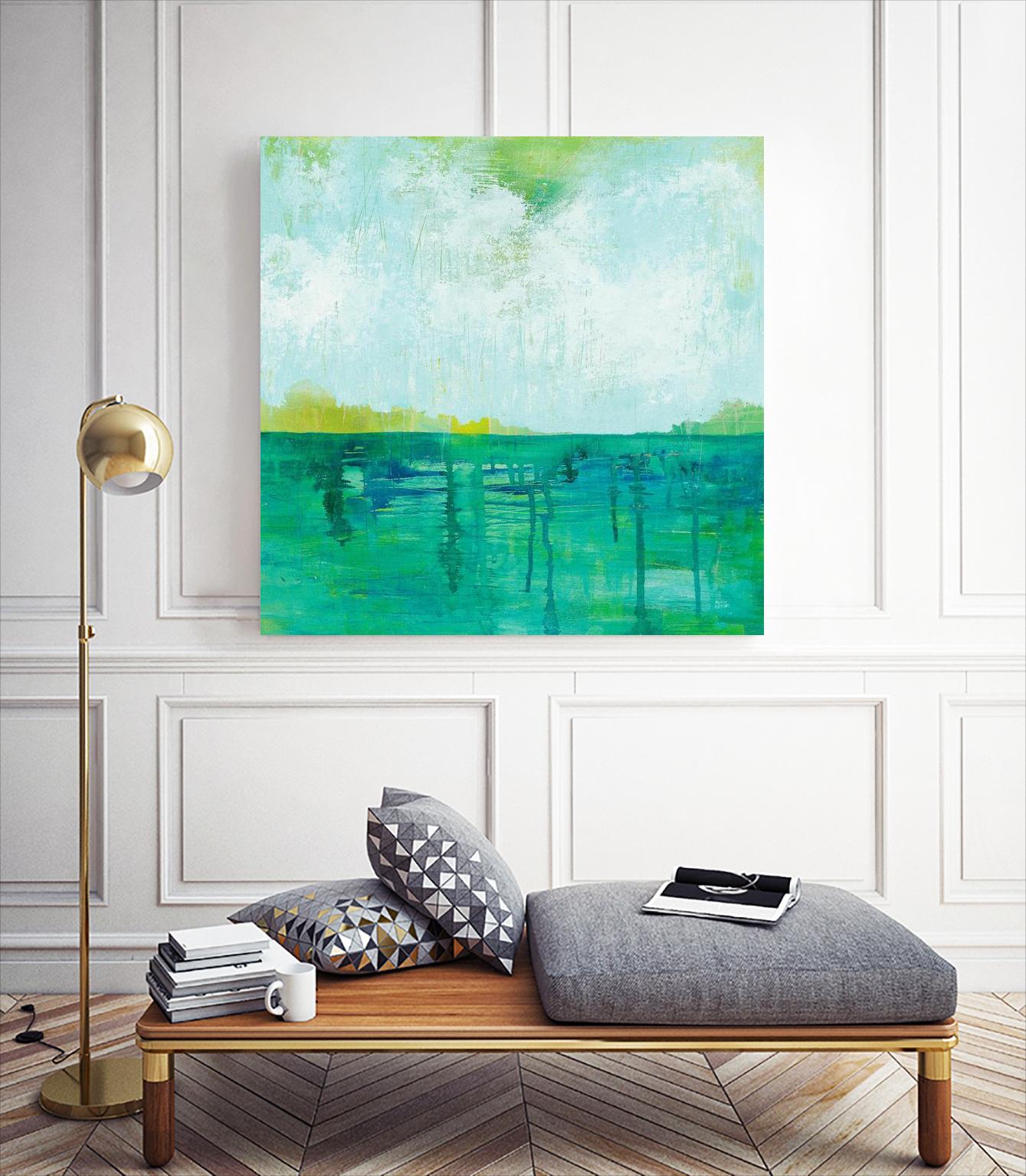 To the Shore by Melissa Averinos on GIANT ART - blue abstract