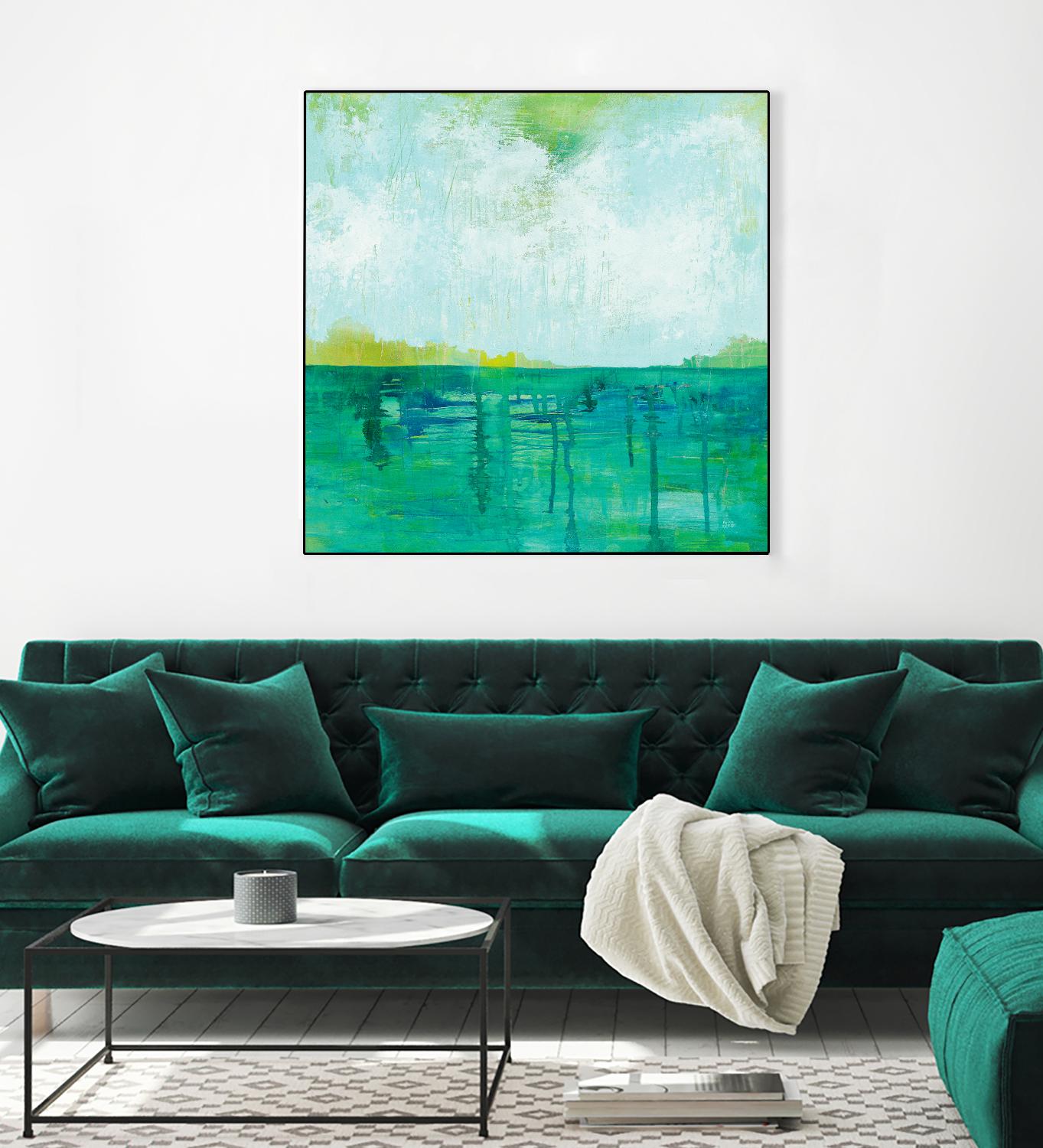 To the Shore by Melissa Averinos on GIANT ART - blue abstract