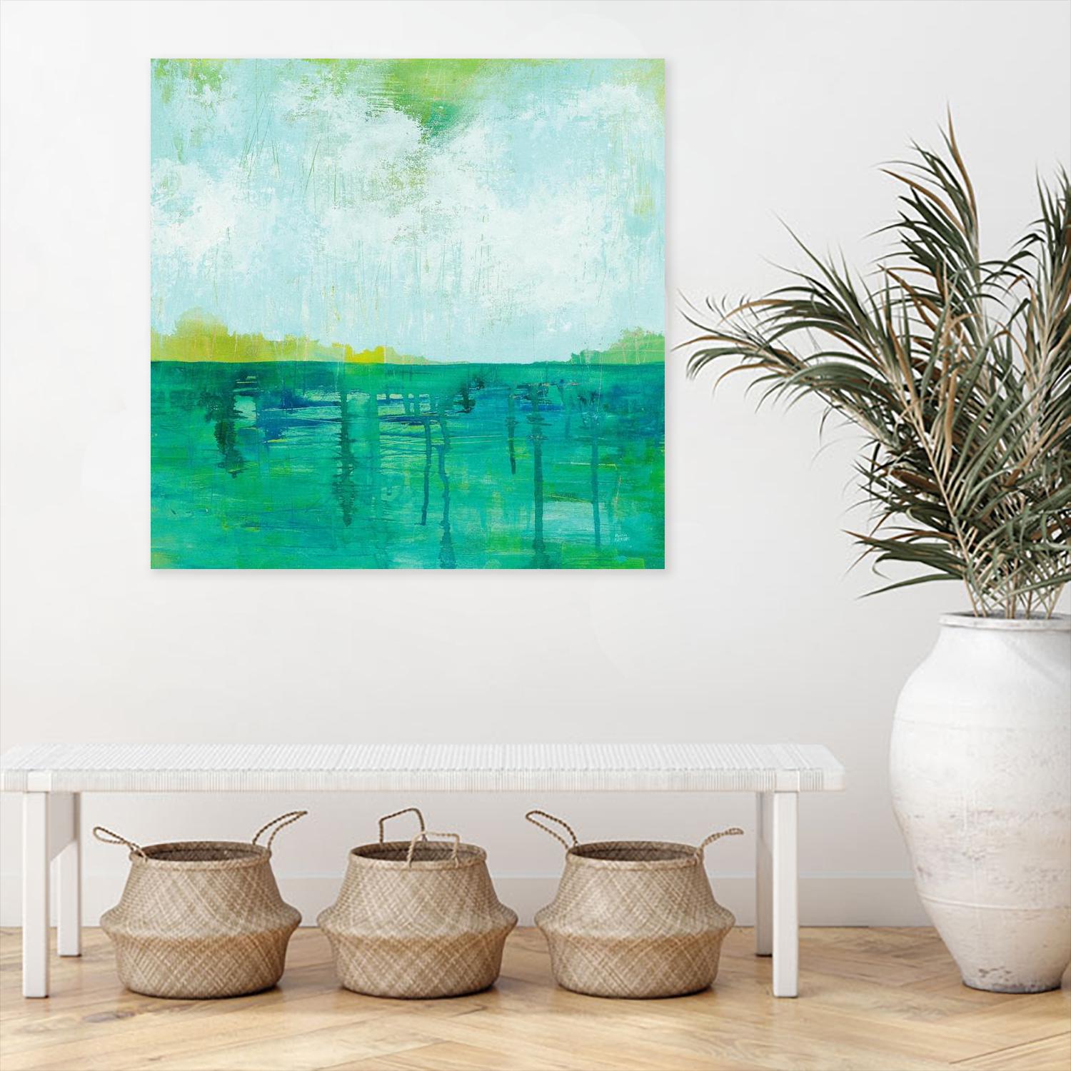 To the Shore by Melissa Averinos on GIANT ART - blue abstract