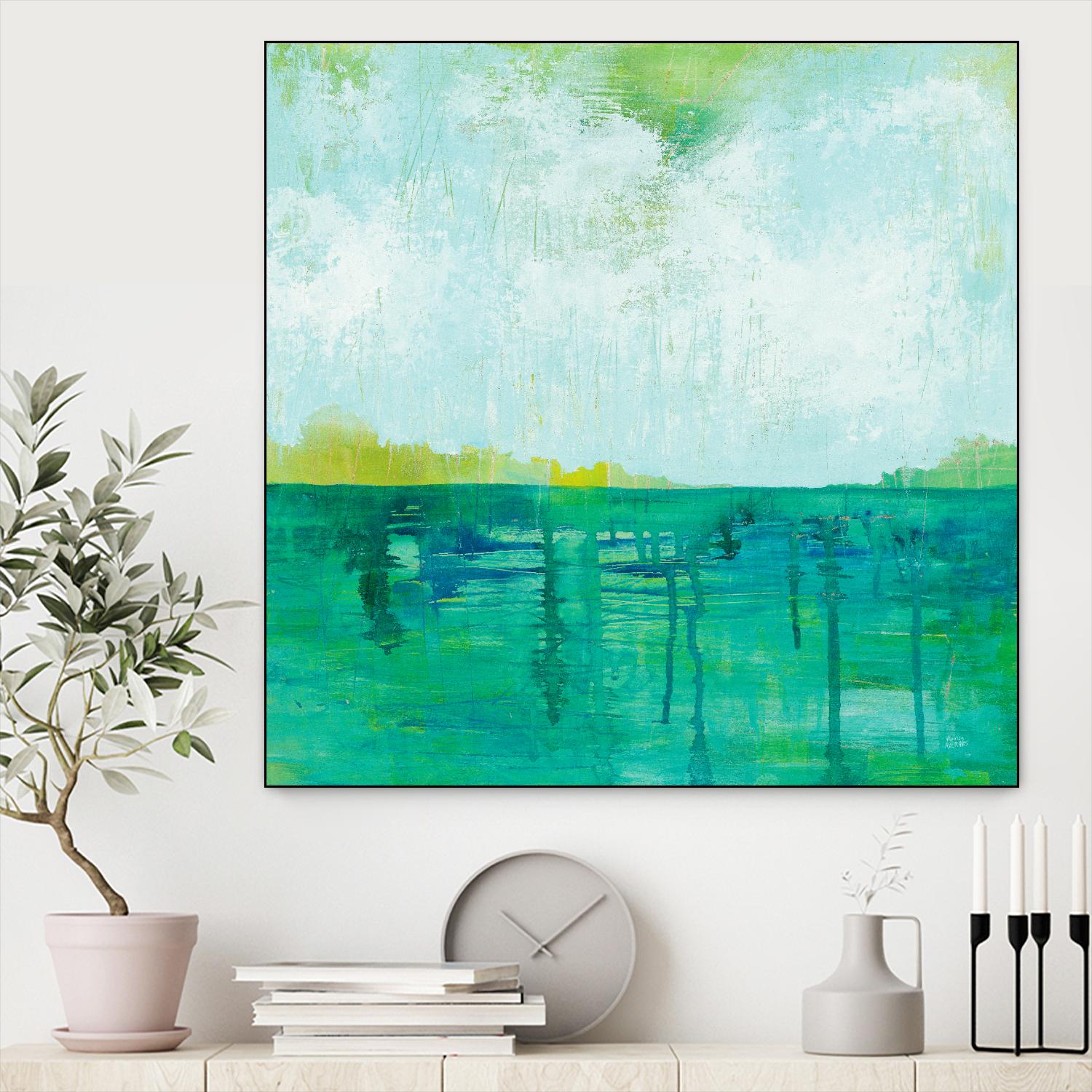 To the Shore by Melissa Averinos on GIANT ART - blue abstract
