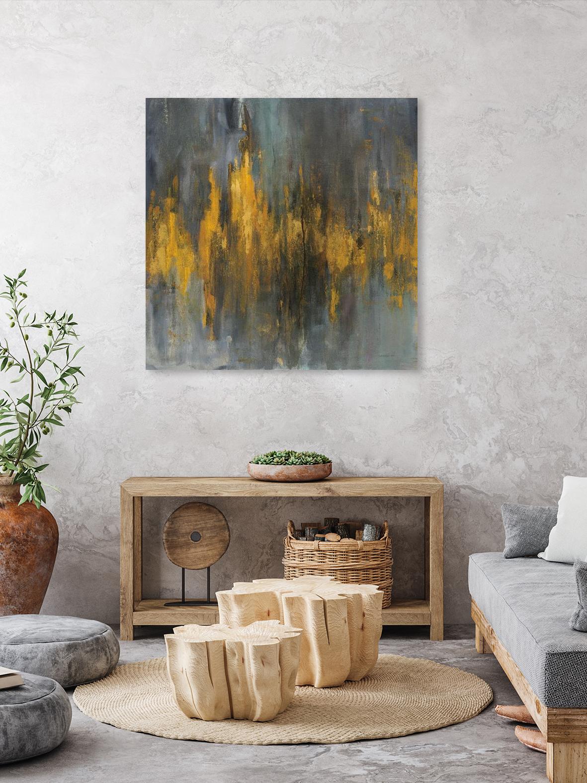Black and Gold Abstract by Danhui Nai on GIANT ART - gold abstract orange
